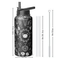 thumbnail image 4 of Spooky 32oz Halloween Tumbler with Lid and Straw – Double Wall Stainless Steel Insulated Coffee Travel Mug – Ghost Skull Pumpkin Cup Gift for Women Men Girls, 4 of 5