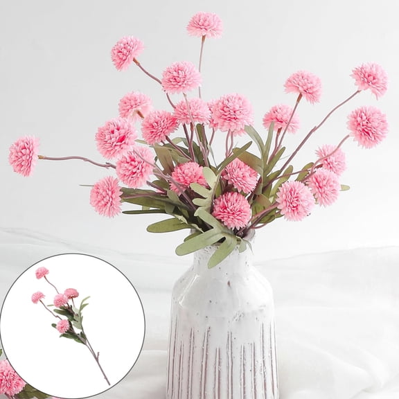 Clearance Under $5 Artificial Dandelion Flower Stem Lifelike Home DIY Vase Table Wedding Decor,1PC,Pink