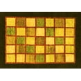 thumbnail image 1 of Ahgly Company Indoor Rectangle Checkered Yellow Modern Area Rugs, 6' x 9', 1 of 4