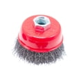 thumbnail image 3 of DYNWAVECA Brosse à Tasse en Fil Serti pour Remplacement de Meule d'Angle Acier Inoxydable Compact Professionnel pour Nettoyage Élimination de la Rouille Abrasifs M14 75MM, 3 of 10