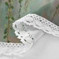 thumbnail image 3 of 60 Inch Round Tablecloth with White Lace Trim Fall Table Cover for Elegant Dining Decor Enchanted Flowers Painting, 3 of 8
