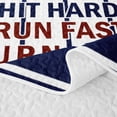 thumbnail image 5 of Erosebridal Cartoon Baseball Graffiti Quilt King for Boys Men, Sport Quote Print King Coverlet Set, 3 Pieces, 5 of 7