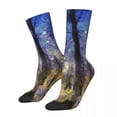 thumbnail image 2 of Sunset Forest Print Socks Korean Stockings Autumn Anti Bacterial Socks High Quality Desi, 2 of 7