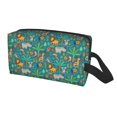 thumbnail image 2 of Goofa Jungle Animals Printed Toiletry Bag with Handle,Large Capacity Travel Makeup Cosmetic Bag for Women, Carry on Airport Airline Compliant Bag, 2 of 9