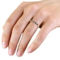 thumbnail image 6 of TriJewels 0.36 ctw Black Diamond and White Lab Grown Diamond 7 Stone Wedding Band in 10K Rose Gold, 6 of 7