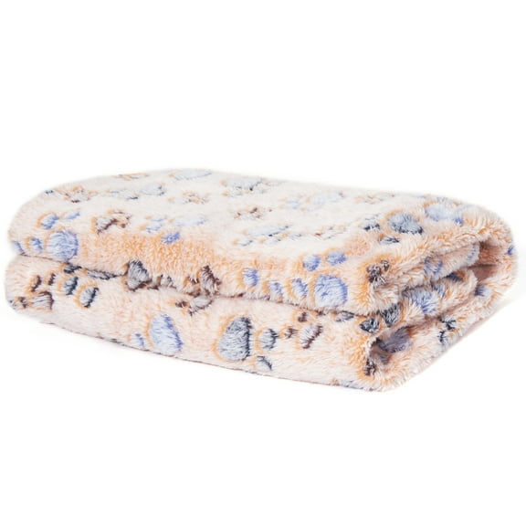 LUXMO LUXURY MOBILE Washable Fleece Pet Blanket for Cats, Brown