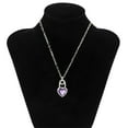 thumbnail image 4 of GHSOHS Necklaces for Women Gemstone Necklace Choker Jewelry Collar Necklaces Color Heart Lock Necklace Personality Creative Inlaid Zircon Heart Pendant Clavicle Chain Necklace High Sense Necklace, 4 of 4