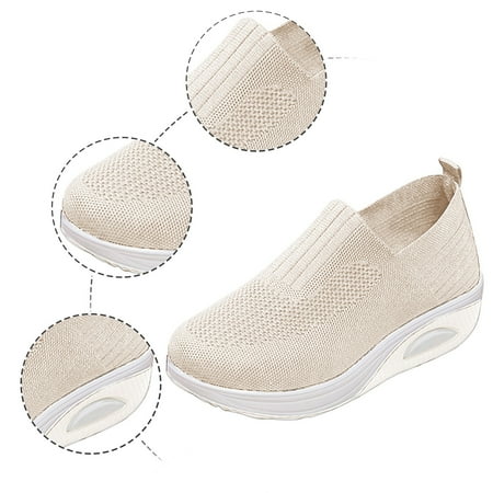 

XDDST Women Casual Shoes Women s Summer Fashion Round Toe Mesh Breathable Solid Color Casual Shoes One Foot Stirrup Sneakers Black