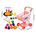 thumbnail image 3 of Juego de cocina infantil con carrito de la compra. Juguete de supermercado para niños pequeños. Incluye frutas, verduras, comida para cortar y accesorios. Juguete educativo., 3 of 5