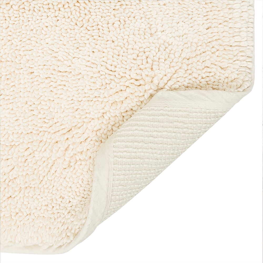 Mohawk Home Classic Cotton Plush Stain/Fade Resistant Non-Slip Washable Bath Mat, Parchment, 1' 9" X 2' 10"