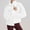 White, variant on Winter Fleece Jackets for Women Fashion Turtleneck Coats Solid Zipper Pockets Sweatshirts Casual Raglan Sleeve Crop Jacket 2025 Fall Outerwears