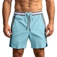 thumbnail image 2 of Men's Gym Shorts Drawstring 5 Inch Quick Dry Solid Color Side Shorts Summer Shorts Loose With Pockets Straight Leg Comfortable Casual Everyday Outdoor Vacation Shorts, 2 of 6