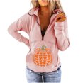 thumbnail image 2 of 2023 Chandail en Molleton Mode pour Femmes 50 % de Réduction Liquidation Mode et Confortable Imprimé Décontracté à Manches Longues Patchwork Chandail à Fermeture à Glissière, 2 of 4
