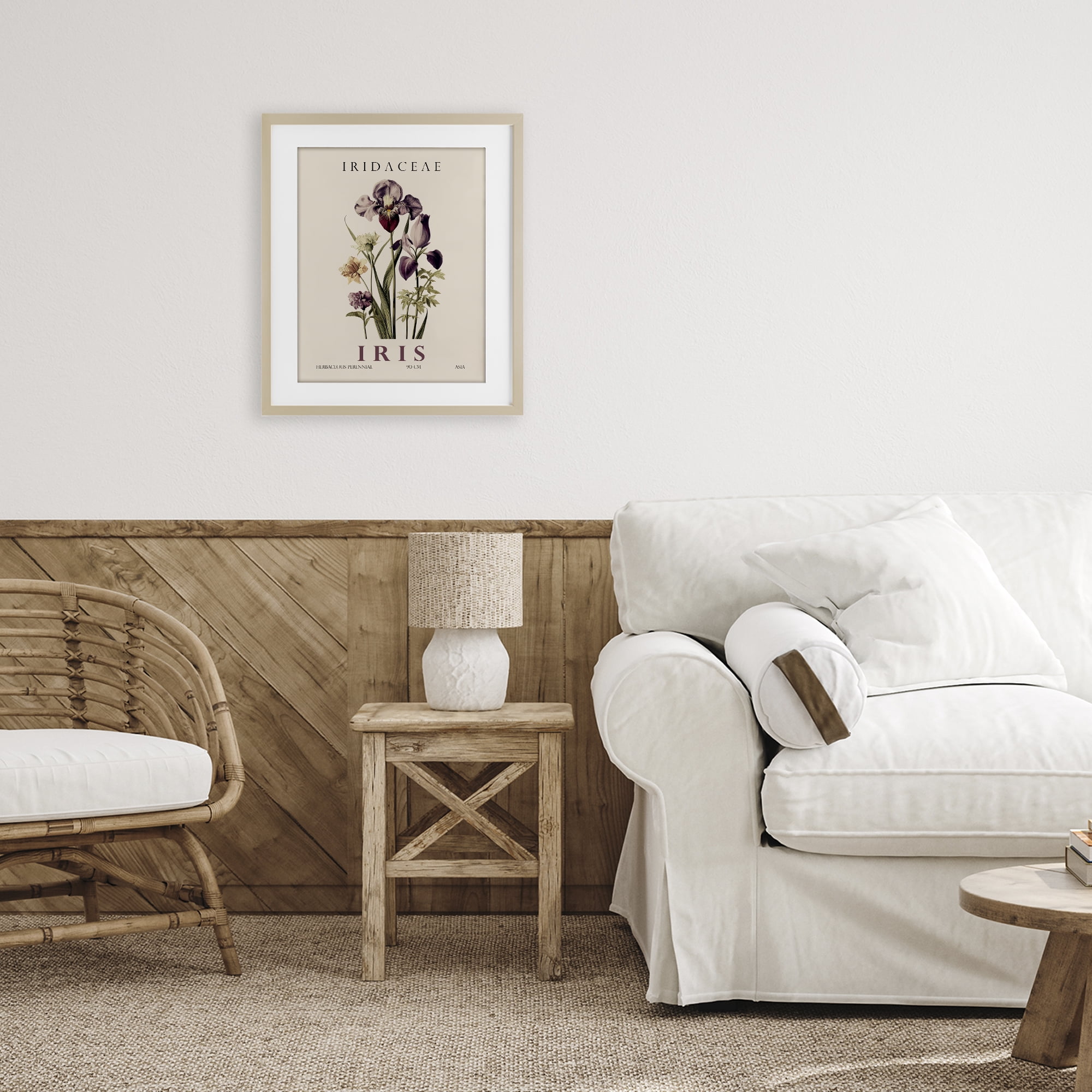 Stupell Industries Natural Iris Bundle Birch Framed Print Under Glass, design by Christopher Giampietro