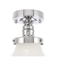 thumbnail image 4 of Lyle 1 light Brass and frosted white glass Flush mount, 4 of 6