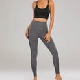 thumbnail image 4 of Sngxgn Womens Stretchy Leggings High Waist Trousers(Dark Gray,L), 4 of 8
