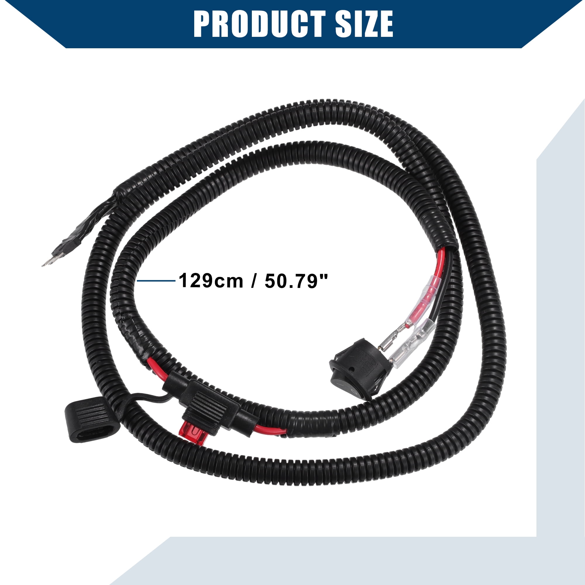 Unique Bargains Universal Car Switched Fuse Kit Plastic 1 Set Black 47.24 Inch