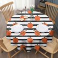 thumbnail image 3 of Fall Pumpkins Pattern Round Tablecloth 60" X 60",Wrinkle Wipeable Table Cloth for Kitchen Dining Room Picnic Patio Party, 3 of 6