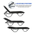 thumbnail image 2 of EasyGo Product Chaise Lounger – Aluminum Sun Lounge Chair – Adjustable Outdoor Patio Beach Porch Swing Pool-Five-Position Recliner-Lightweight All Weather, Black 2 Pack, 2 of 7