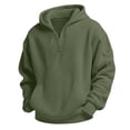 thumbnail image 6 of OGLCCG Boys Waffle Knit Hoodie 1/4 Zip Hooded Sweatshirts Kids Long Sleeve Pullover Tops Lightweight Hoodies for Boys Size 3-14, 6 of 8