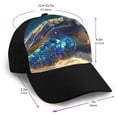 thumbnail image 2 of Naloa Sunshine Underwater Sand Turtle Adult adjustable Print Baseball Hat, Patchwork curved brim baseball capfor Men and Women, One Size, 2 of 5