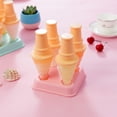 thumbnail image 3 of Injueey Molde reutilizable para hacer helados portátil para adultos en el hogar, moldes de cono de postre de verano, accesorios artesanales Mostrada Verde, 3 of 6