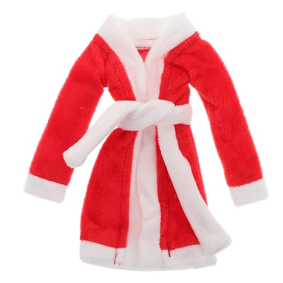 BERTDOMD Christmas Doll Bathrobe Pajamas Cute Santa Claus Outfit Holiday Sleepwear Accessories for Xmas Doll Clothes and Decorations