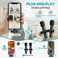 thumbnail image 3 of Microphone Lavalier Sans Fil Portable Enregistrement Vidéo Mini Micro pour Iphone Android Diffusion en Direct Téléphone de Jeu Microfonoe, 3 of 5