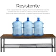 thumbnail image 4 of Raganet, Mesa de Consola Industrial con 3 Estantes, Mesa Auxiliar para Sala, Pasillo o Recibidor, Estructura de Acero y Superficie de Madera, 4 of 10