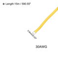 thumbnail image 2 of Silicone Wire 30AWG 30 Gauge Flexible Tinned Copper Standard High-Temperature Hookup Wire Yellow 15m/49.2ft, 2 of 6