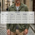 thumbnail image 3 of Utility Jacket Men Lapel Collar Button Multi Pockets Single Breasted Vintage Cargo Coat Spring Fall Casual Outdoor Outerwear, 3 of 8