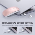 thumbnail image 2 of RaceGT USB C Wireless Mouse for MacBook Pro/Air, Rechargeable Portable Silent Mouse for Laptop, USB C & USB A Dual Mode Receiver Cordless Mice for MacBook, Mac, PC, Chromebook, Multi-Device-Rose Gold, 2 of 7