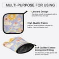 thumbnail image 3 of Yayeee Oven Mitts and Pot Holder Set of 2 Heat Resistant Kitchen Gloves Baking Hot Pad, Purple Clouds, 3 of 5