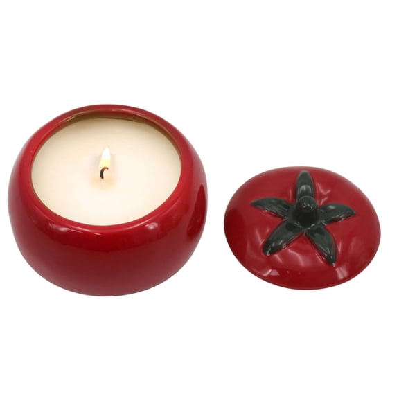 Better Homes & Gardens 1-Wick Ceramic Fruit Candle, Tomato and Thyme, 6 oz