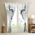 thumbnail image 4 of Antler Blackout Curtains Elk Deer Curtains & Drapes,Reindeer Moose Deerhorn Window Curtains Jungle Flowers Rainbow Boho Floral Country Farmhouse Style Vintage Rustic Home Decor, 4 of 6