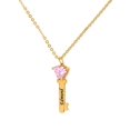 thumbnail image 2 of Personalized Family Key-Shaped Charm Pendant with Up to 6 Heart-Shaped Birthstones, 2 of 2