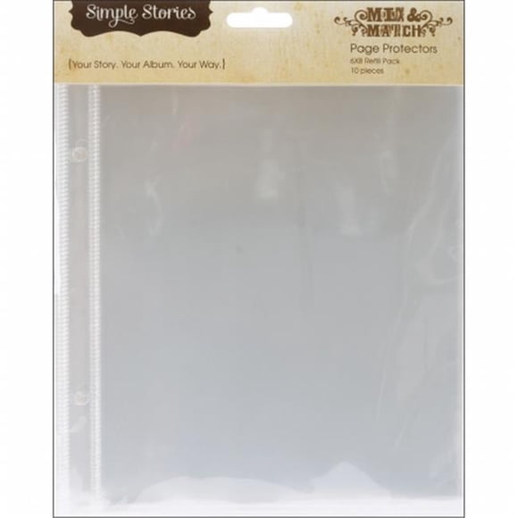 Simple Stories Sn@p! Pocket Pages For 6"X8" Binders 10/Pkg-(1) 6"X8" Pocket - SS2002