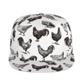thumbnail image 2 of Balery Baseball Cap Flat Bill Hats for Men Adjustable Size for Running Workouts and Outdoor Activities All Seasons Dad Hat(Funny Chicken ), 2 of 9