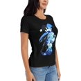 thumbnail image 3 of Shadow Milk Cookie Ladies Summer Print Fashion T-Shirt, 3 of 6
