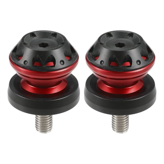 1 Pair Motorbike Swingarm Spool 10mm M10x1.5 CNC Swing Arm Spools Sliders Stand Aluminum Alloy Red Black