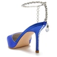 thumbnail image 3 of Women's Pumps Stiletto High Heel 9CM Rhinestones Ankle strap Chain Wedding Sexy Shoes, 3 of 6