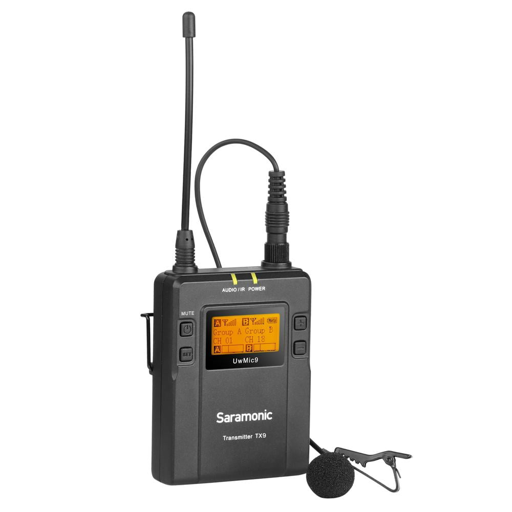 Saramonic UwMic9 RX9+TX9+TX9 2-Person Wireless UHF Lavalier Mic System with Portable Camera-Mountable Receiver
