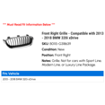 thumbnail image 2 of Front Right Grille - Compatible with 2013 - 2018 BMW 320i xDrive 2014 2015 2016 2017, 2 of 2