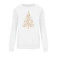thumbnail image 7 of VKOYWKM Christmas Tree Print Sweatshirts for Women Christmas Sweatshirt Fleece Long Sleeve Crewneck Pullover Tops Holiday Gifts Oversized Sweatshirt, 7 of 7