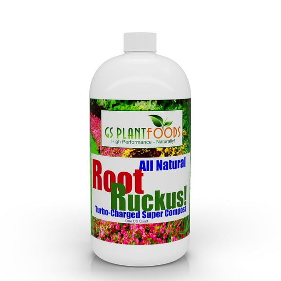 Root Ruckus! Turbo Charged Liquid Compost , Organic Natural Deep Root Starter Growth Feeder Supplement Fertilizer for Fast Plant Growth - 1 Quart (32 Fl. Oz.) of Concentrate