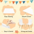 thumbnail image 5 of Sesslife Kids Table and Chairs Set, 3 Pieces Kids Square Table with 2 Chairs, Modern Wood Toddler Table and Chair Set, Sturdy Kids Play Table for Playroom Bedroom Kids Room, White, 5 of 9
