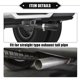 thumbnail image 5 of Tubo de escape de coche compatible con Toyota Tacoma 2005-2023, anticorrosión, entrada de 2,8 pulgadas, salida de 3,54 pulgadas, longitud de 8,5 pulgadas, acero inoxidable negro, 5 of 7