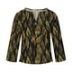 thumbnail image 5 of Vestidos Casuales Para Mujer, Blusas De Mujer De Moda Camisa de lino sintético para mujer, de manga larga, con botones y cuello en V, estilo moderno y holgado., 5 of 5