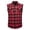 Deep Red&11#0414X, variant on Fabrcox Plaid Sleeveless Flannel Shirt Men Collared Button Down Tank Top for Men Big and Tall Color Block Lightweight Outdoor Vest Shirts with Pockets Gray XL