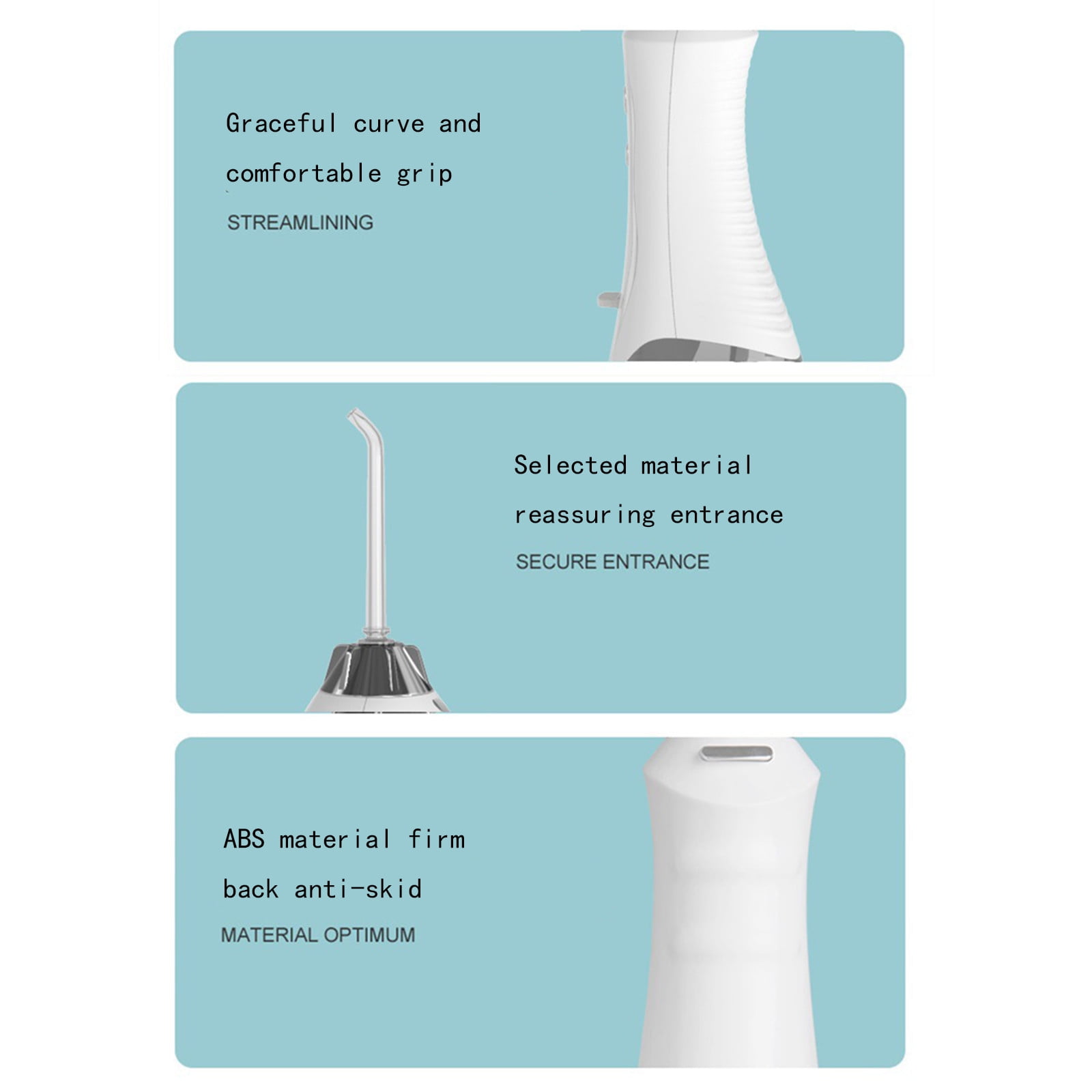 Dengmore Water Dental Flosser Cordless for Teeth Electric Tooth Irrigator With 4 Nozzles Portable and Rechargeable IPX7 Waterproof Strong Battery Life Water Toothbrush Pick